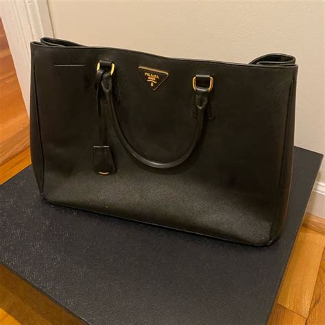 prada bn1844 black|PRADA Saffiano Lux Large Tote Papaya 54228 .